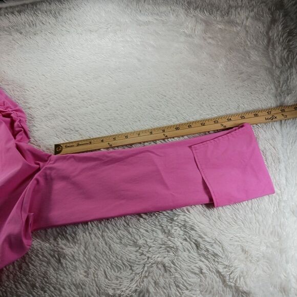 H&M Divide Pink BodyCon Shirt Dress Barbiecore, Feminine. Woman's Small......... - Picture 10 of 11